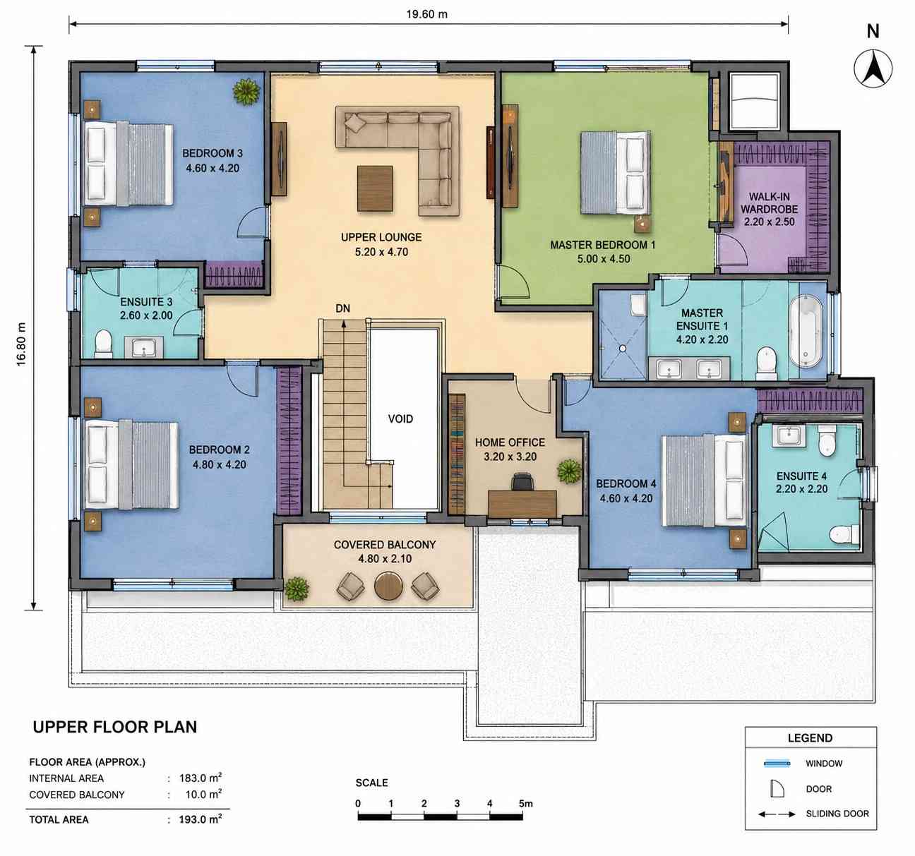 Upper Floor Blueprint of the House