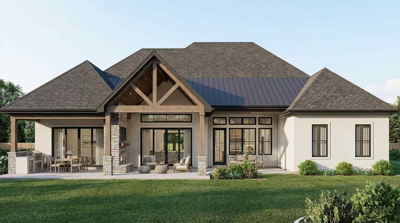 Rear Elevation of the Farmhouse