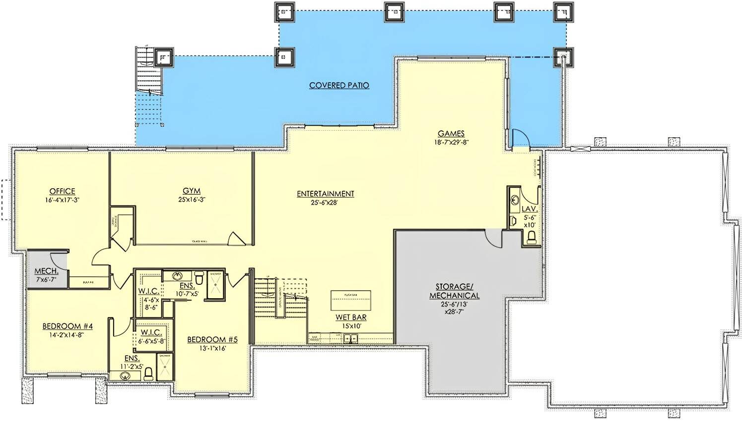 Blueprint of Top floor Plan