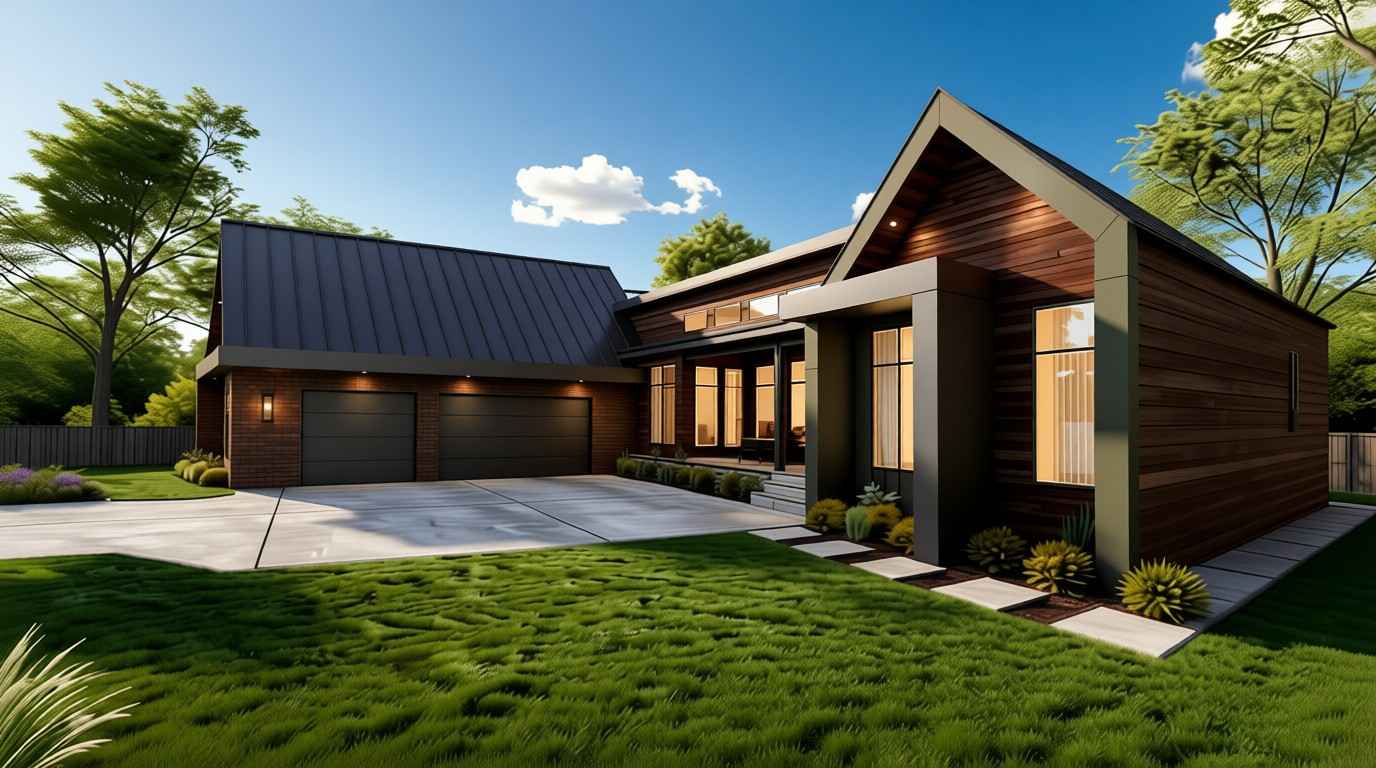 Right Elevation of the 4BHK farmhouse