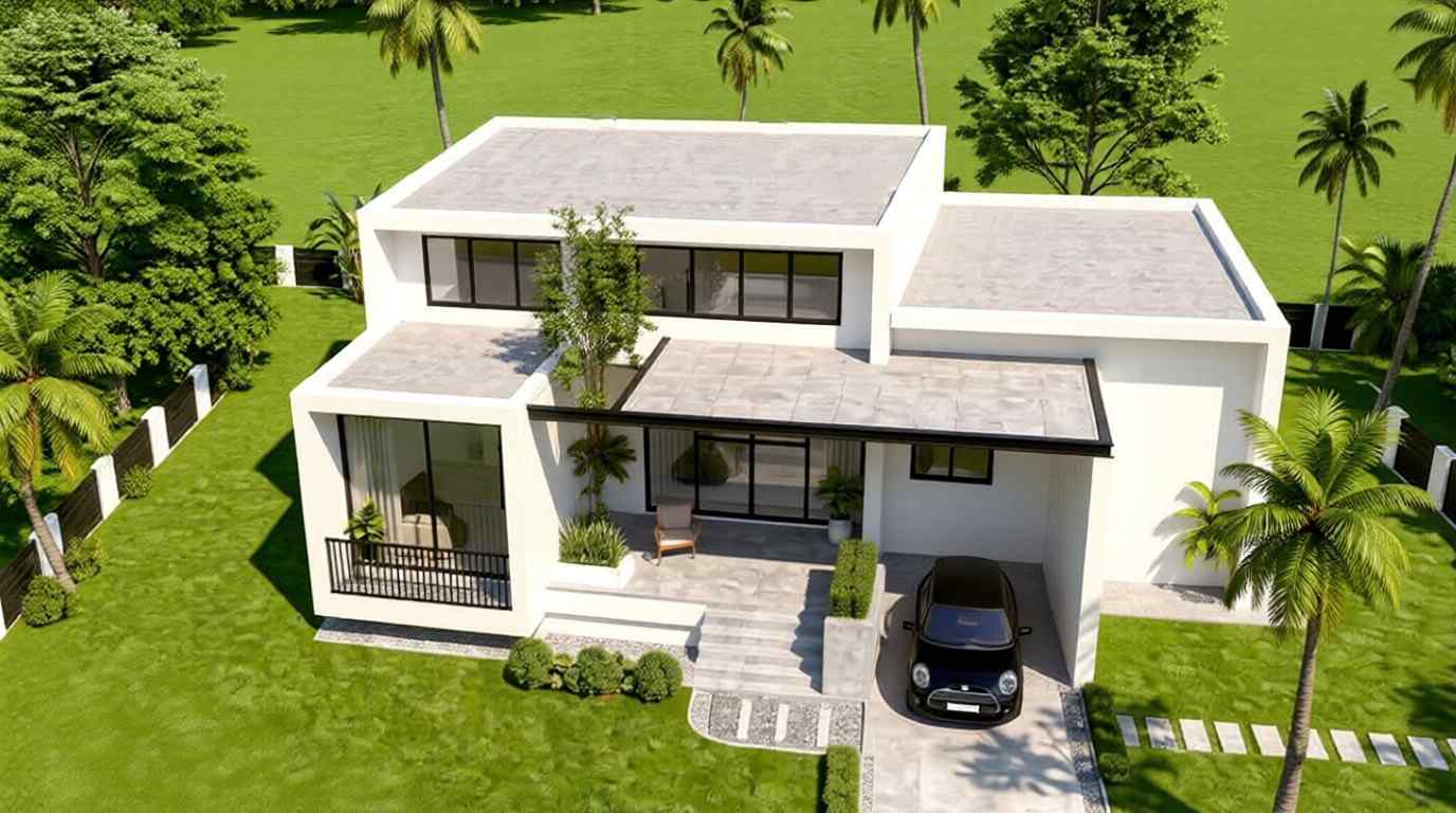 Top Elevation of the Prefabricated Container House