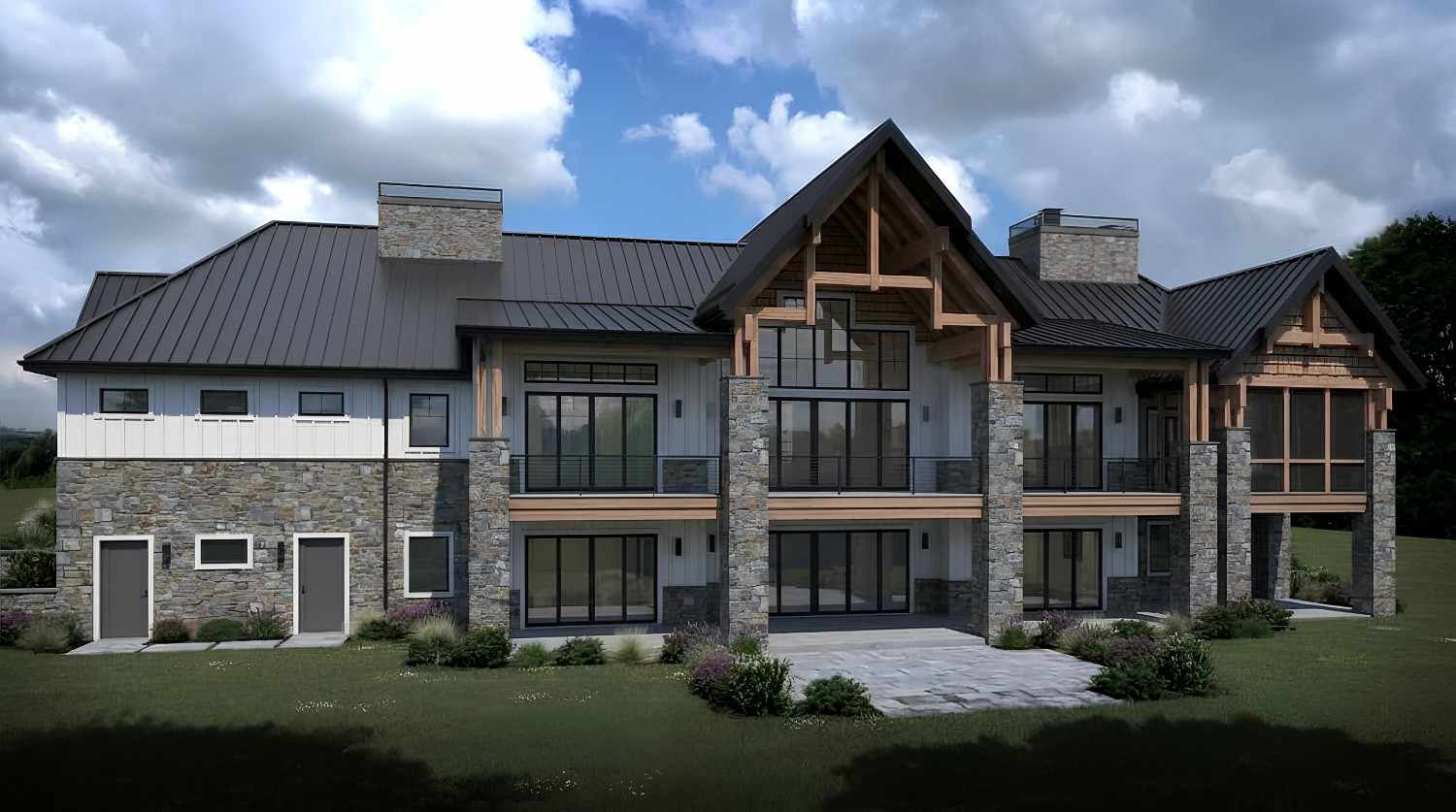 Rear Elevation of the Farmhouse