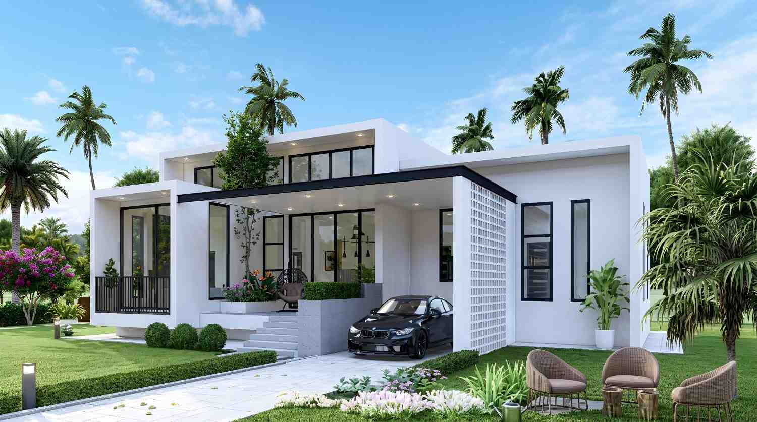 Right Elevation of the Prefabricated Container House