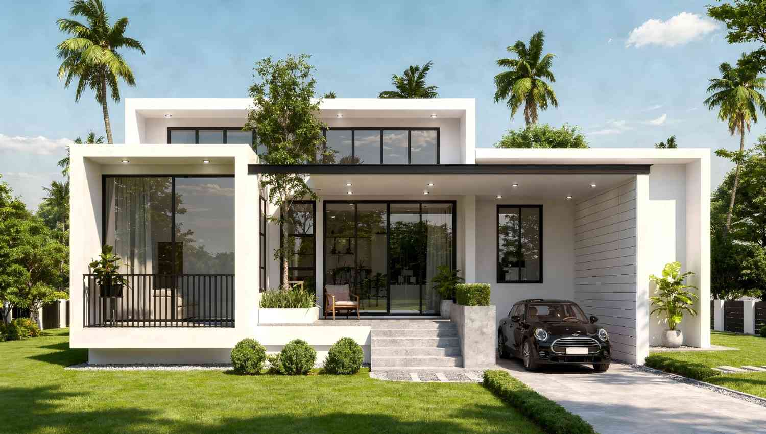 Front Elevation of the Container House