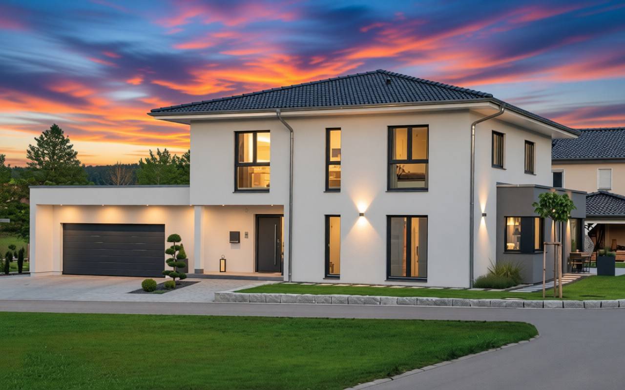 Front Elevation of 4 BHK Contemporary Home