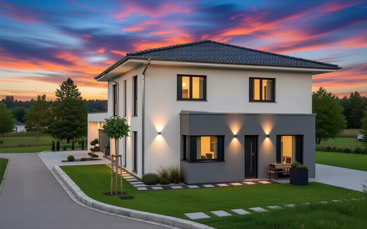 Right Elevations of 4 BHK Contemporary Home