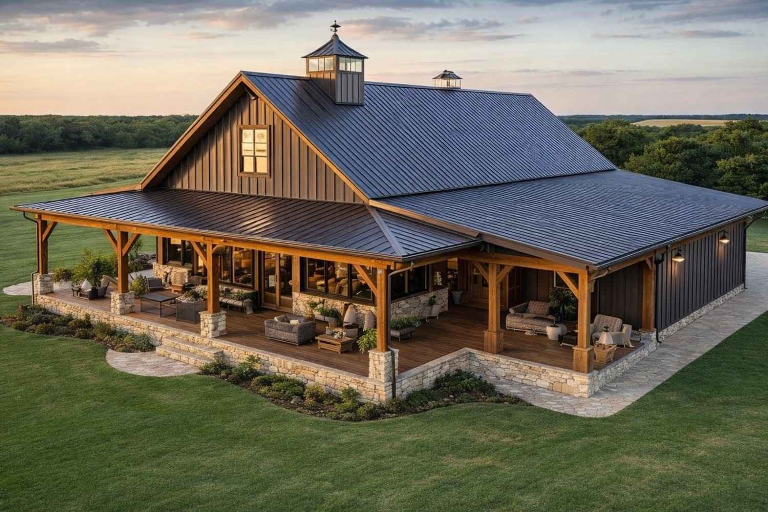 4 BHK Modern Farmhouse Plan (2,906 Sq Ft)