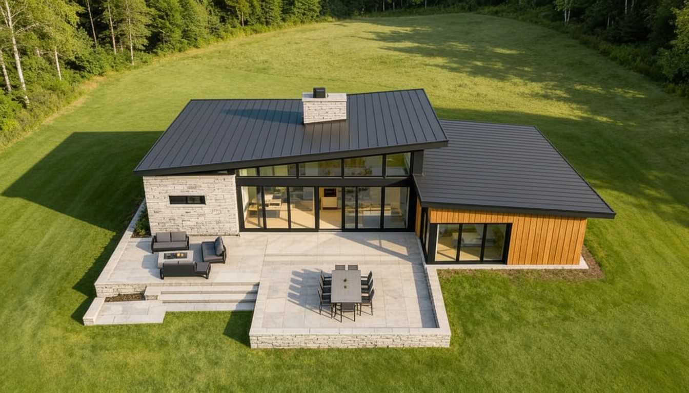Aerial Elevation of the Farmhouse