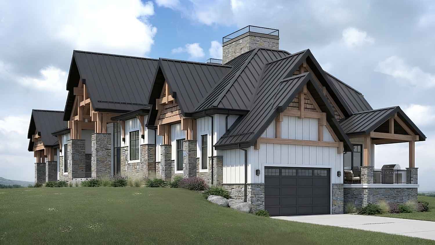 Right Elevation of the Farmhouse