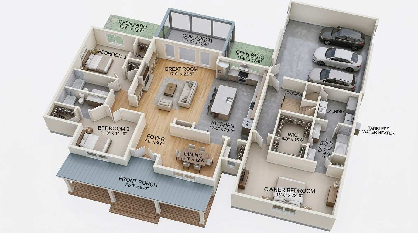 3D View of the Floor Plan