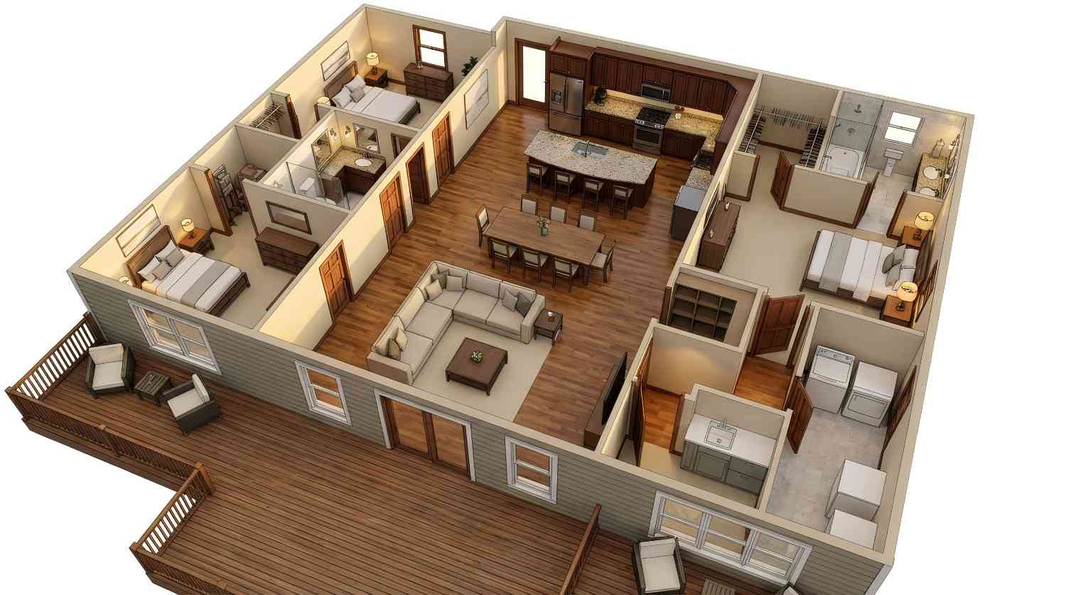 3D View of the Floor Plan