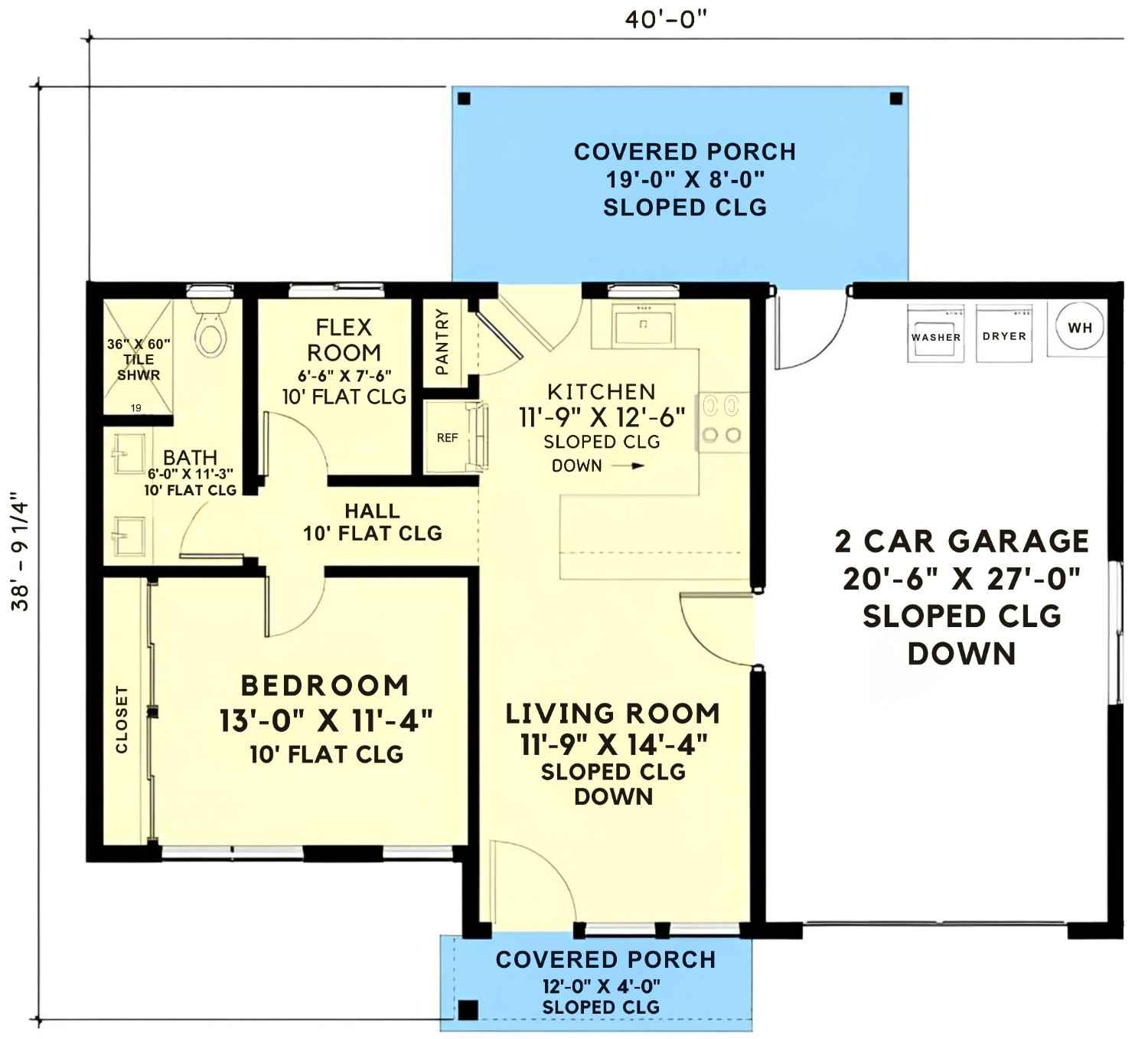 Blueprint of Contemporary Ranch House