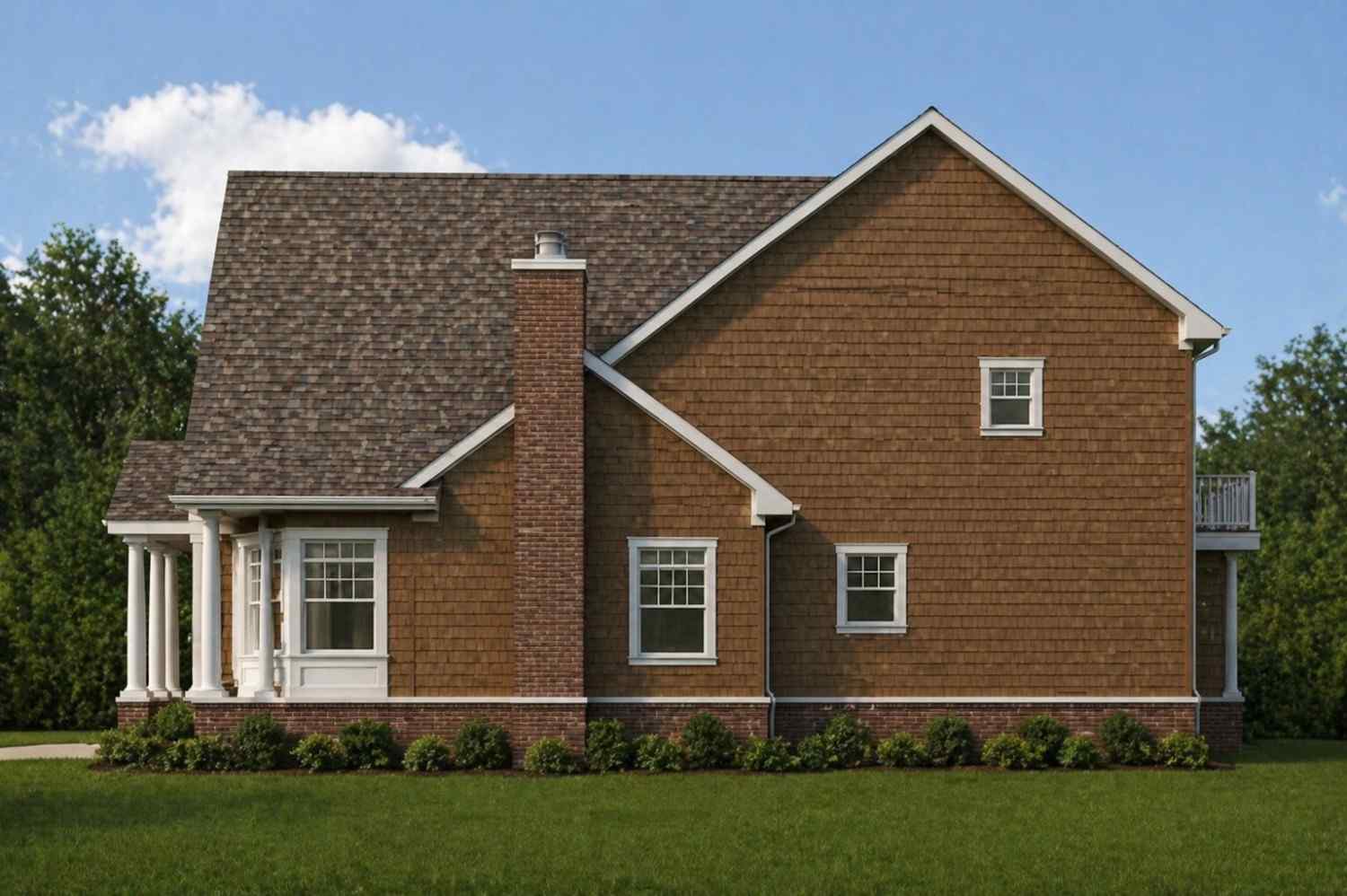 Left Elevation of Dutch Colonial House