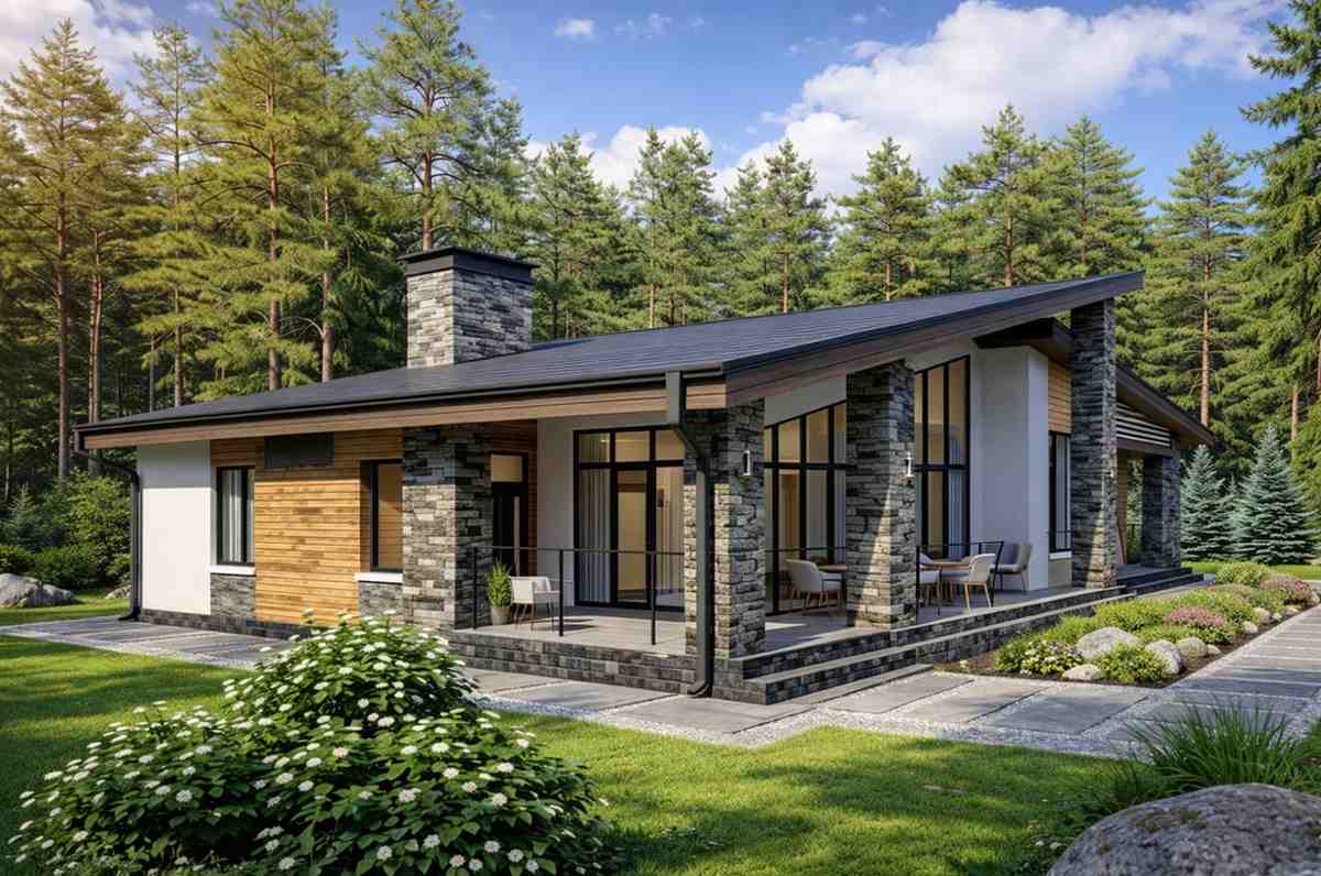 Left Elevation of the Farmhouse