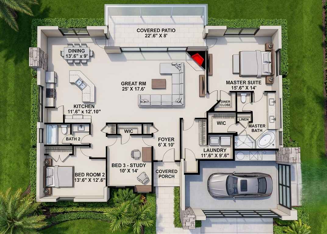 3D View of Floor Plan