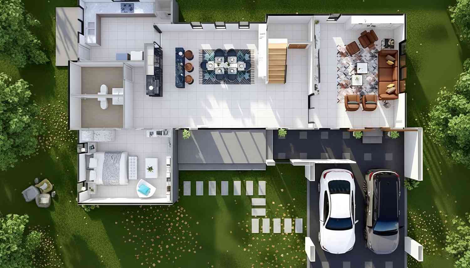 3D View of First Floor Plan