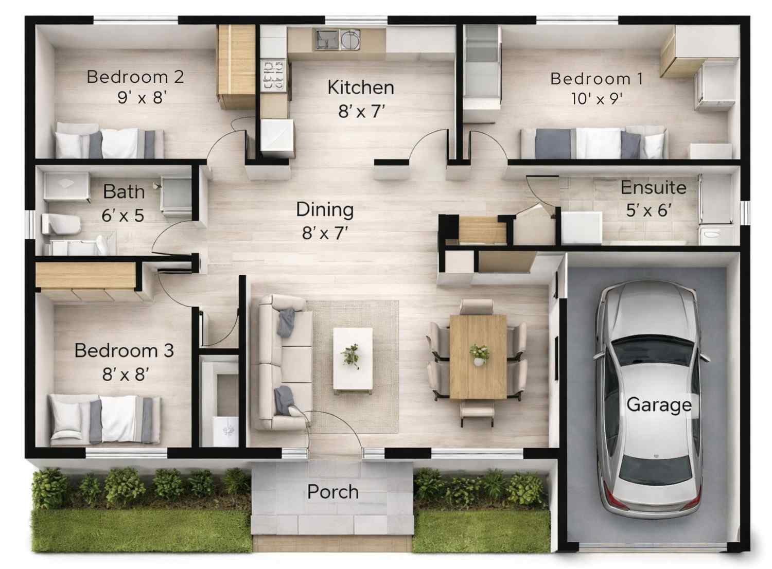3D View of the Floor Plan