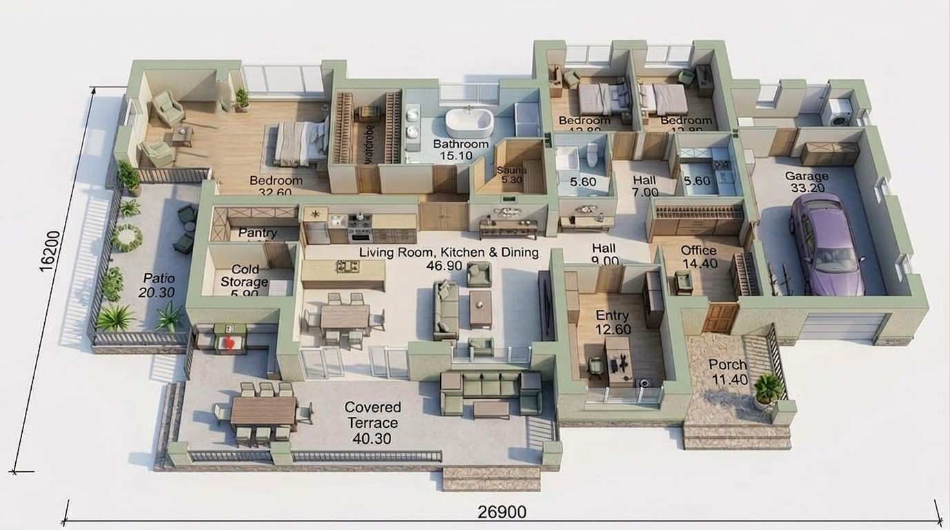 3D View of Floor Plan
