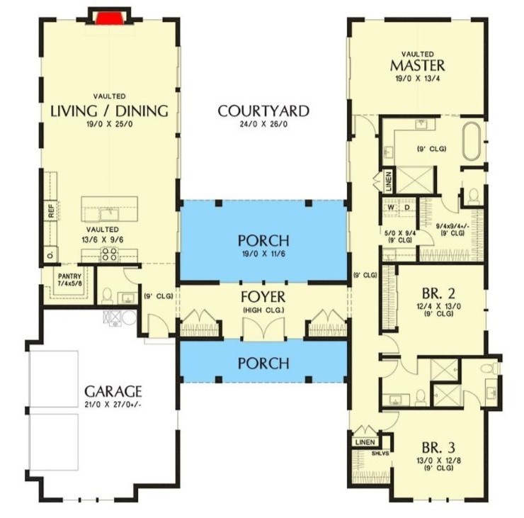 Blueprint of the 3BHK Farmhouse