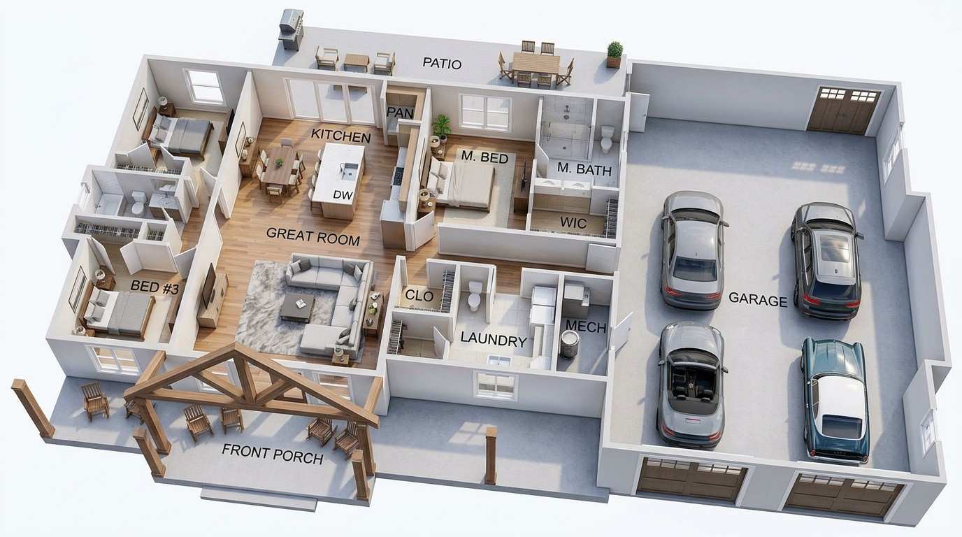 3D View of Floor Plan
