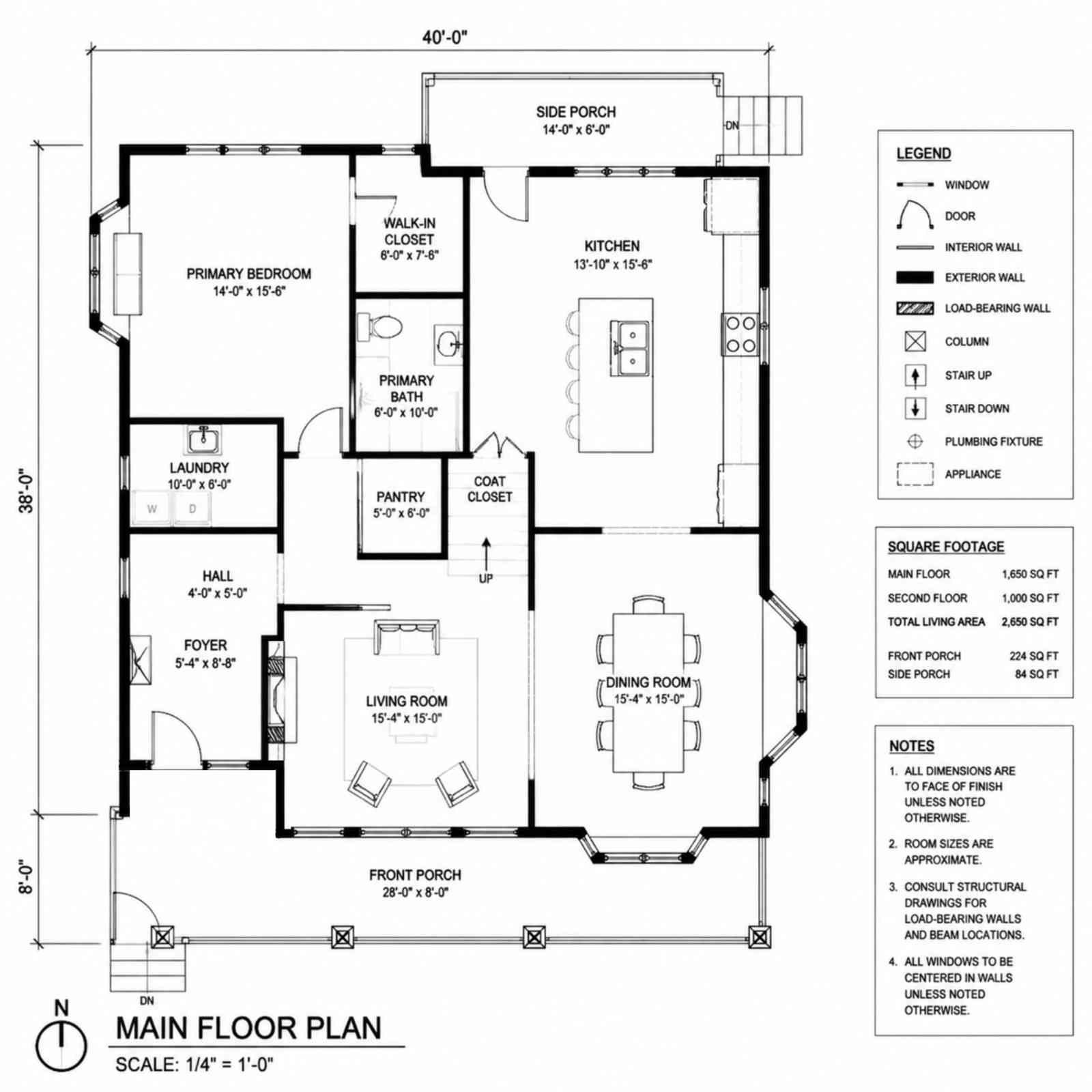Blueprint of the Main Floor Plan