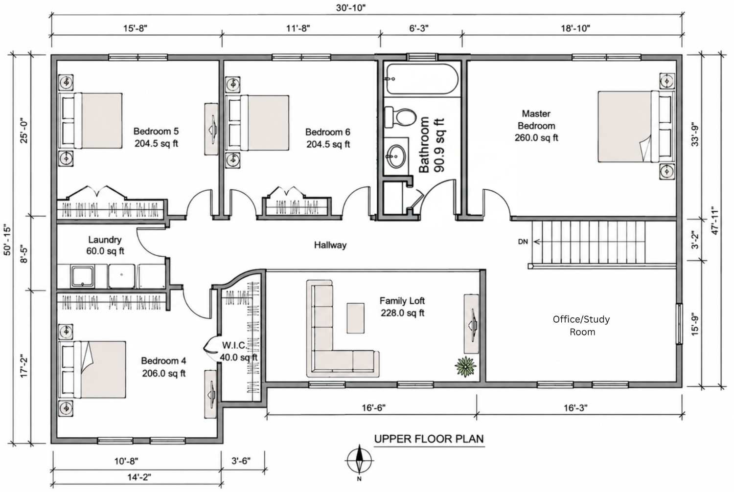 Upper Floor Blueprint