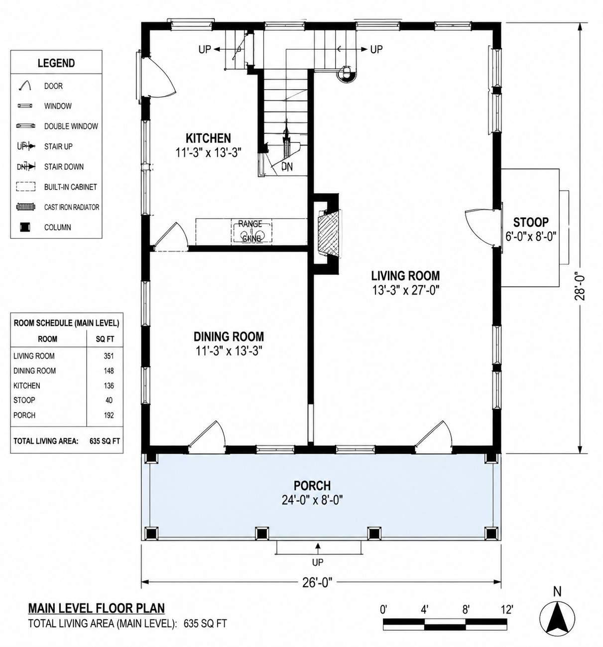 Main Floor Blueprint of a Classic Dutch Colonial House
