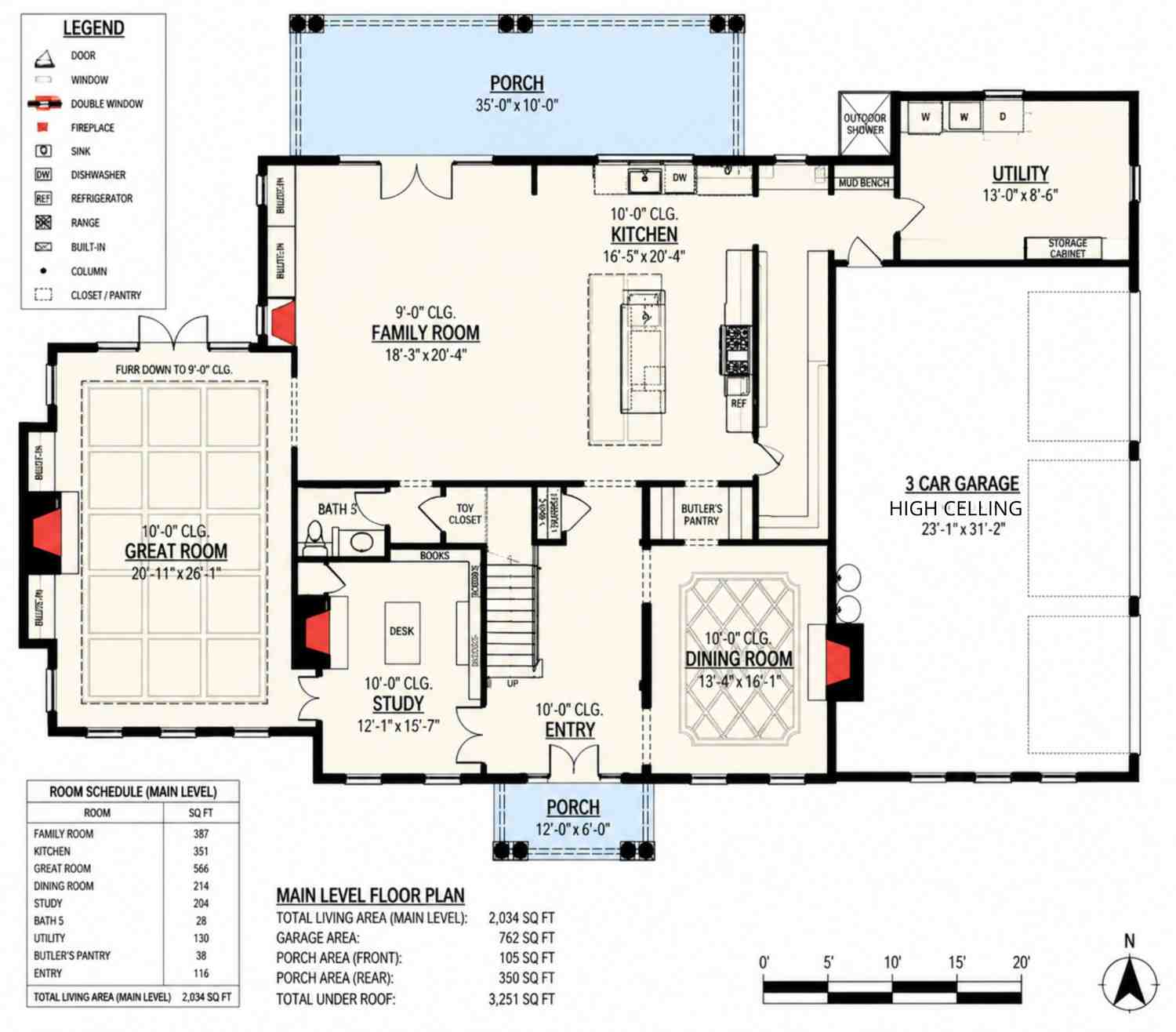 Blueprint of the Main Floor Plan