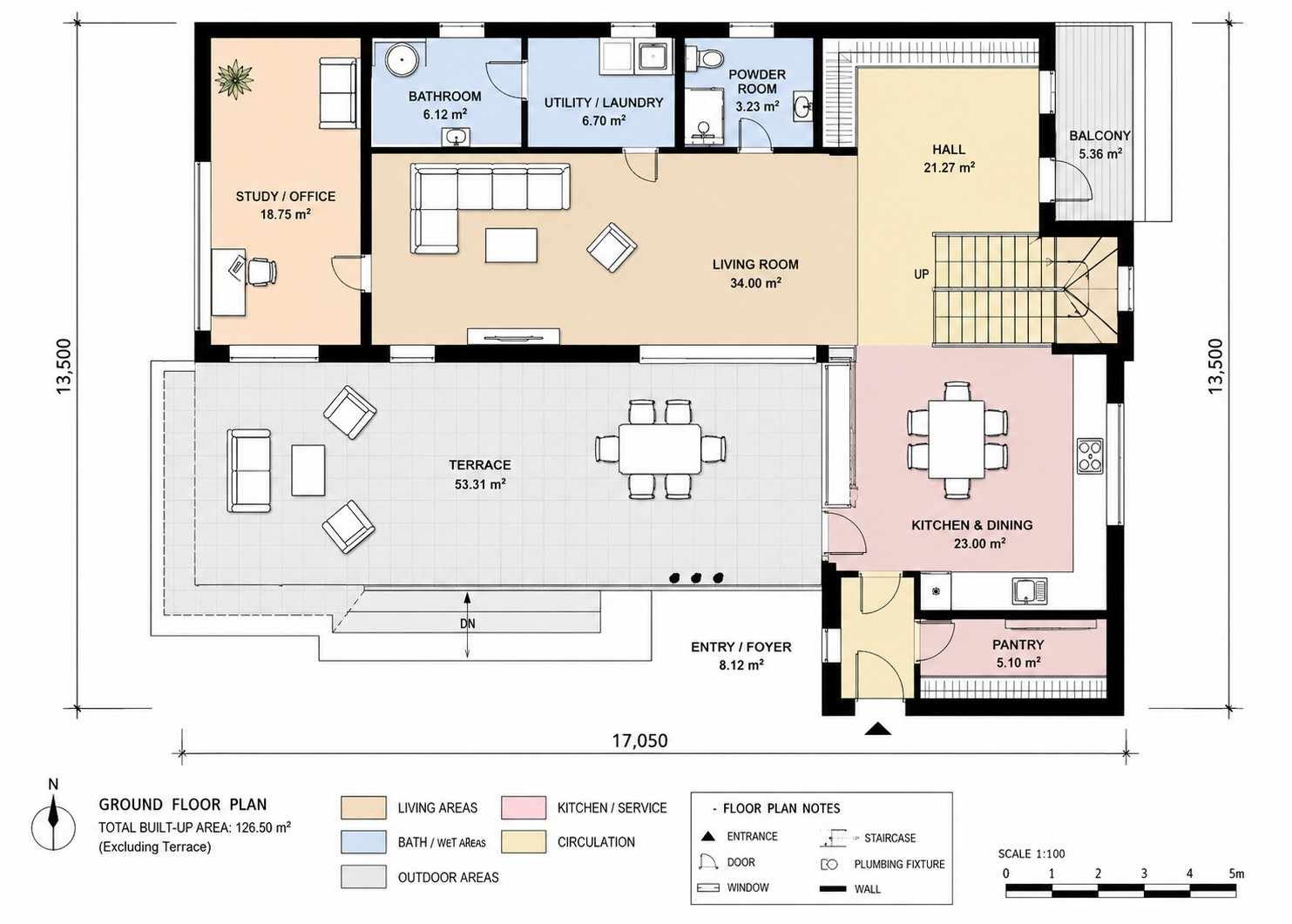 Ground Floor Blueprint of the House