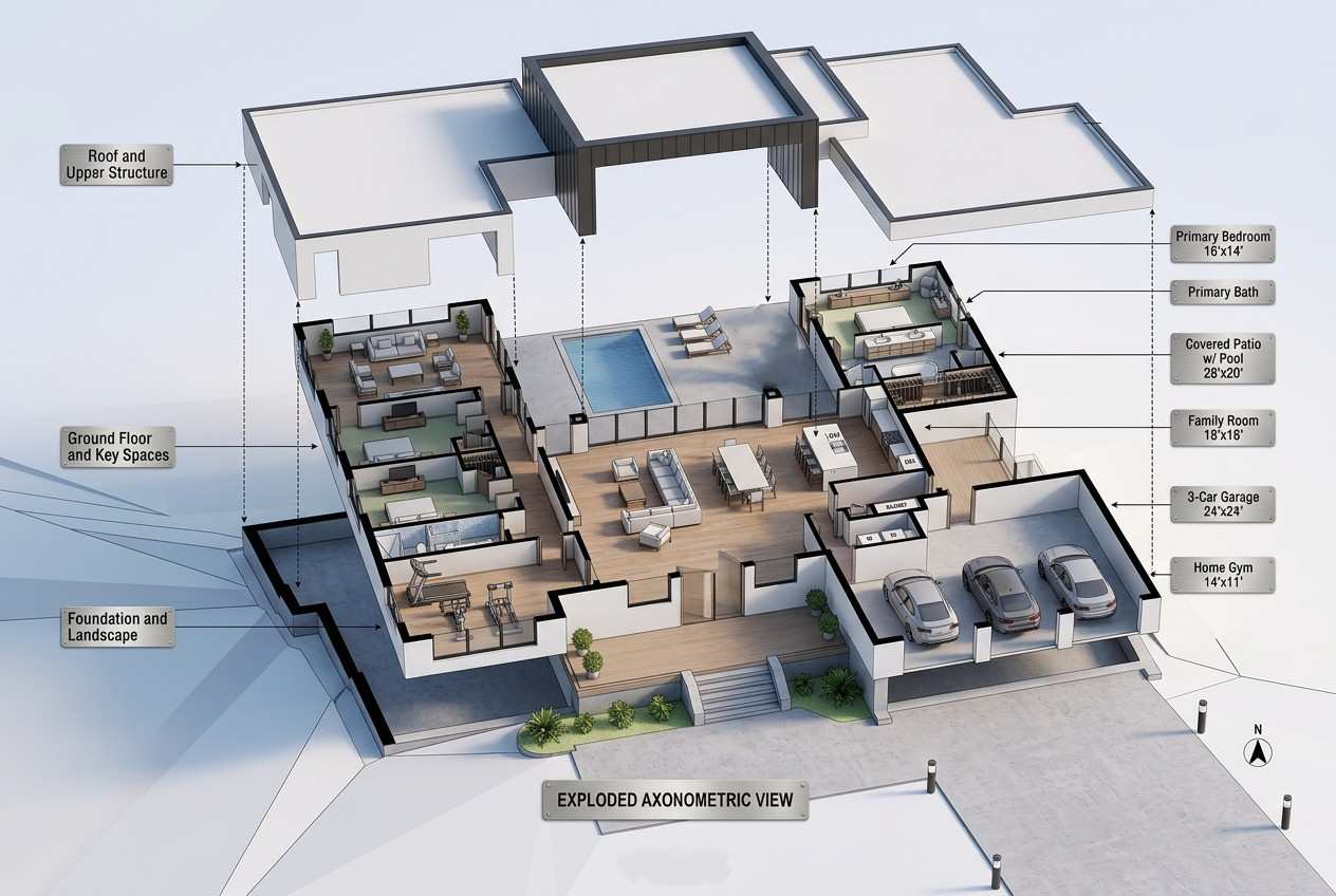 4 Bedroom Single Storey House