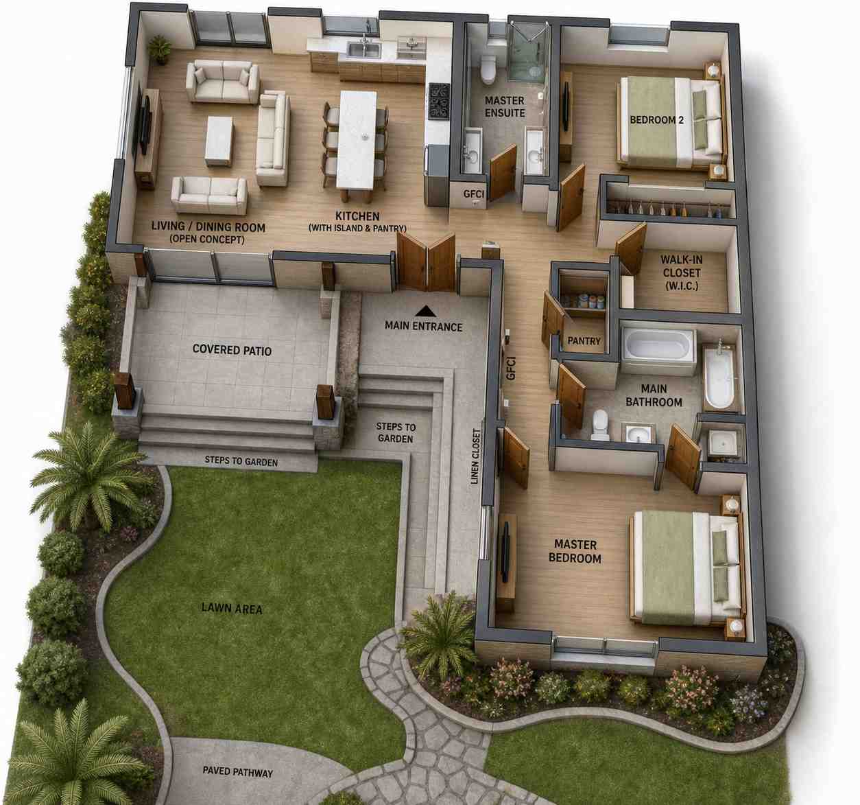 3D View of Floor Plan