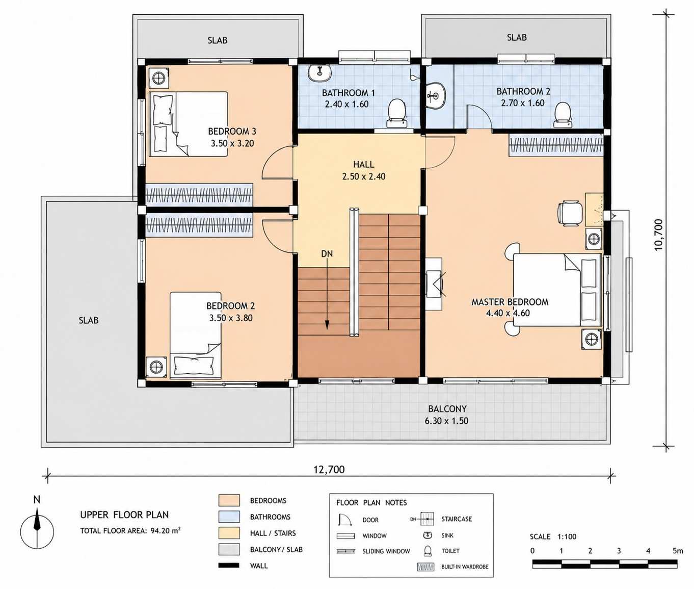 Upper Floor Blueprint of the House