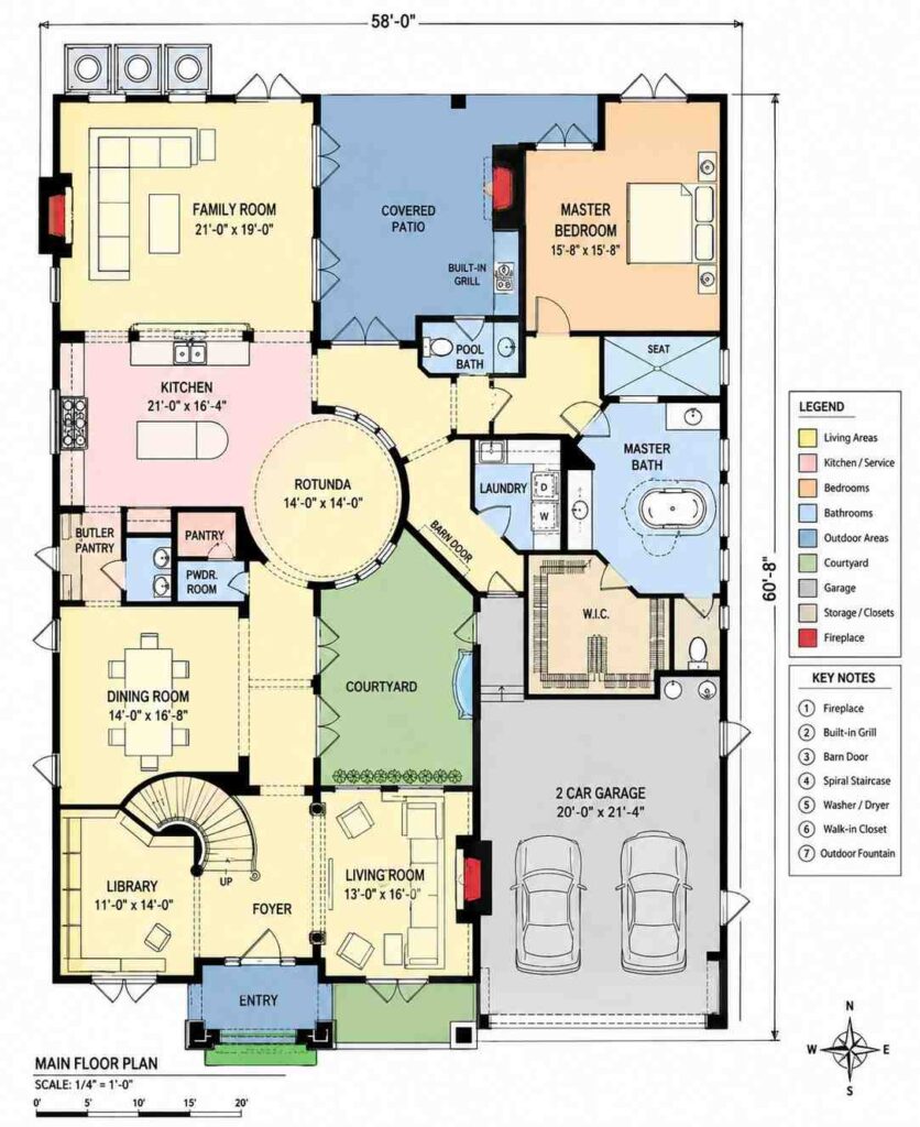Ground Floor Blueprint of the House