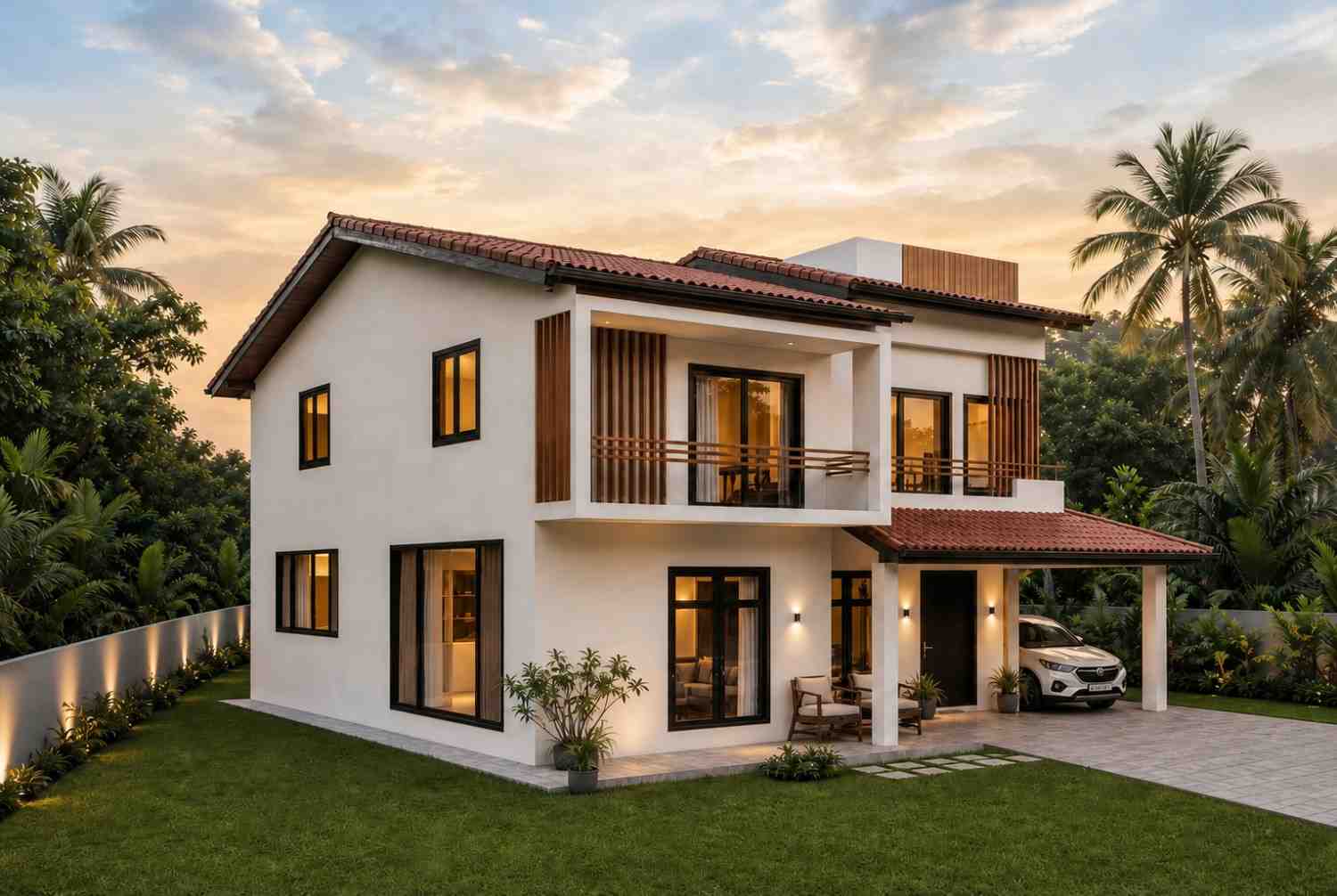 Left Side Elevation detailing the extensive window placement for optimal cross-ventilation.