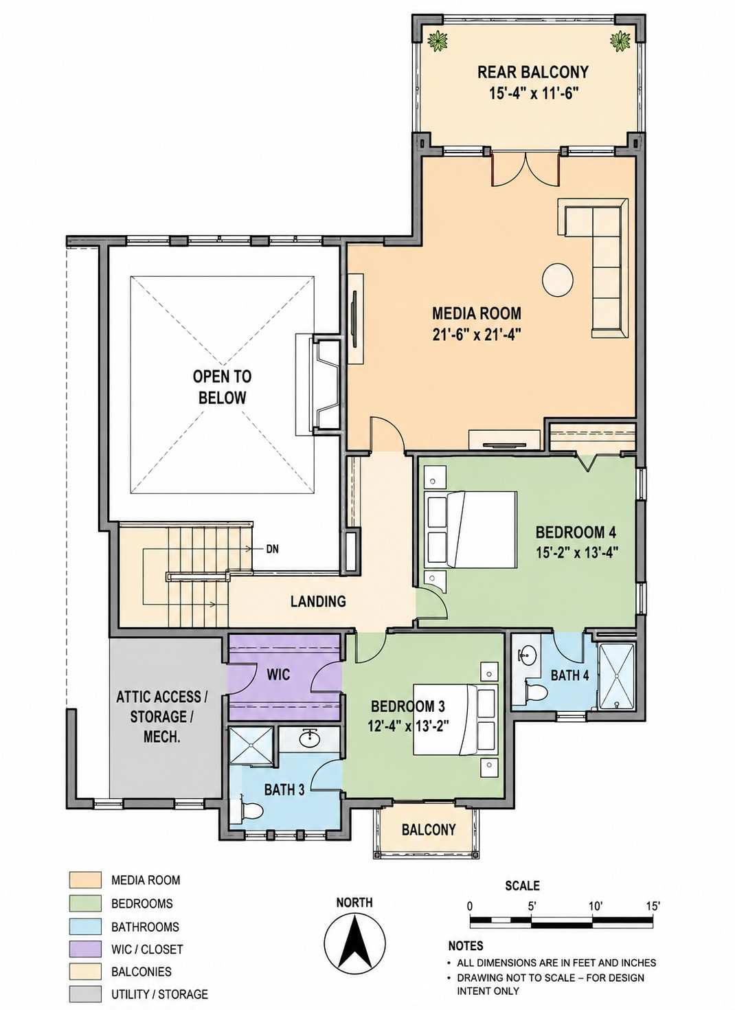 Upper Floor Blueprint of the House