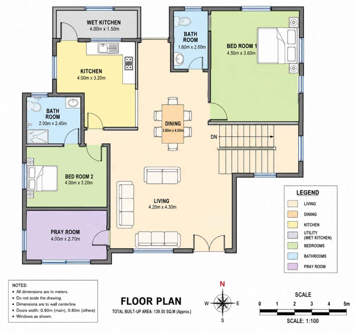 Ground Floor Blueprint of the House