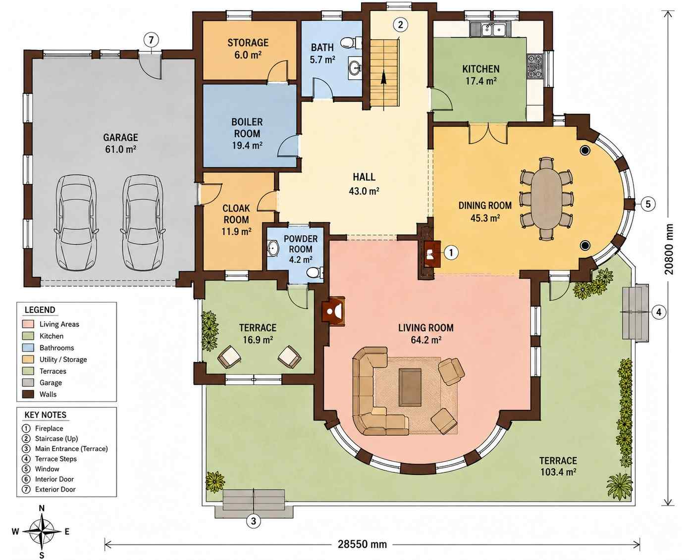 Ground Floor Blueprint of the House