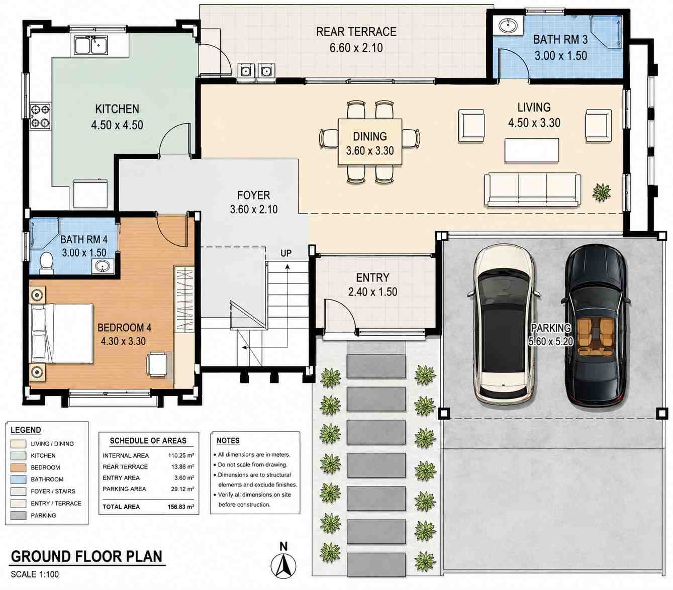 Ground Floor Blueprint of the House
