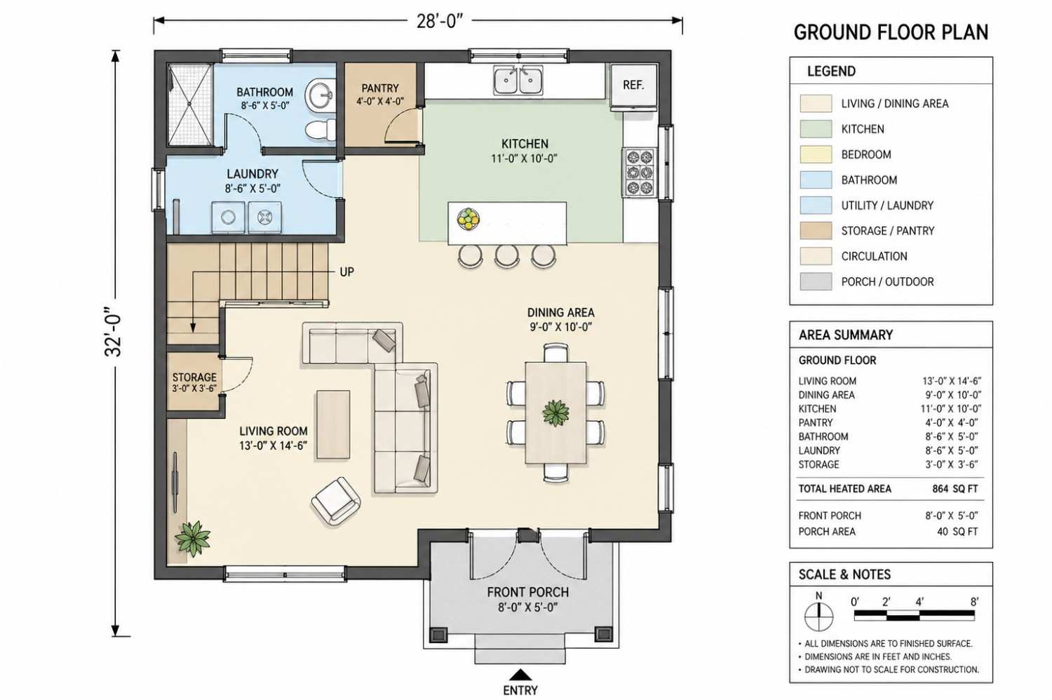 Ground Floor Blueprint of the House