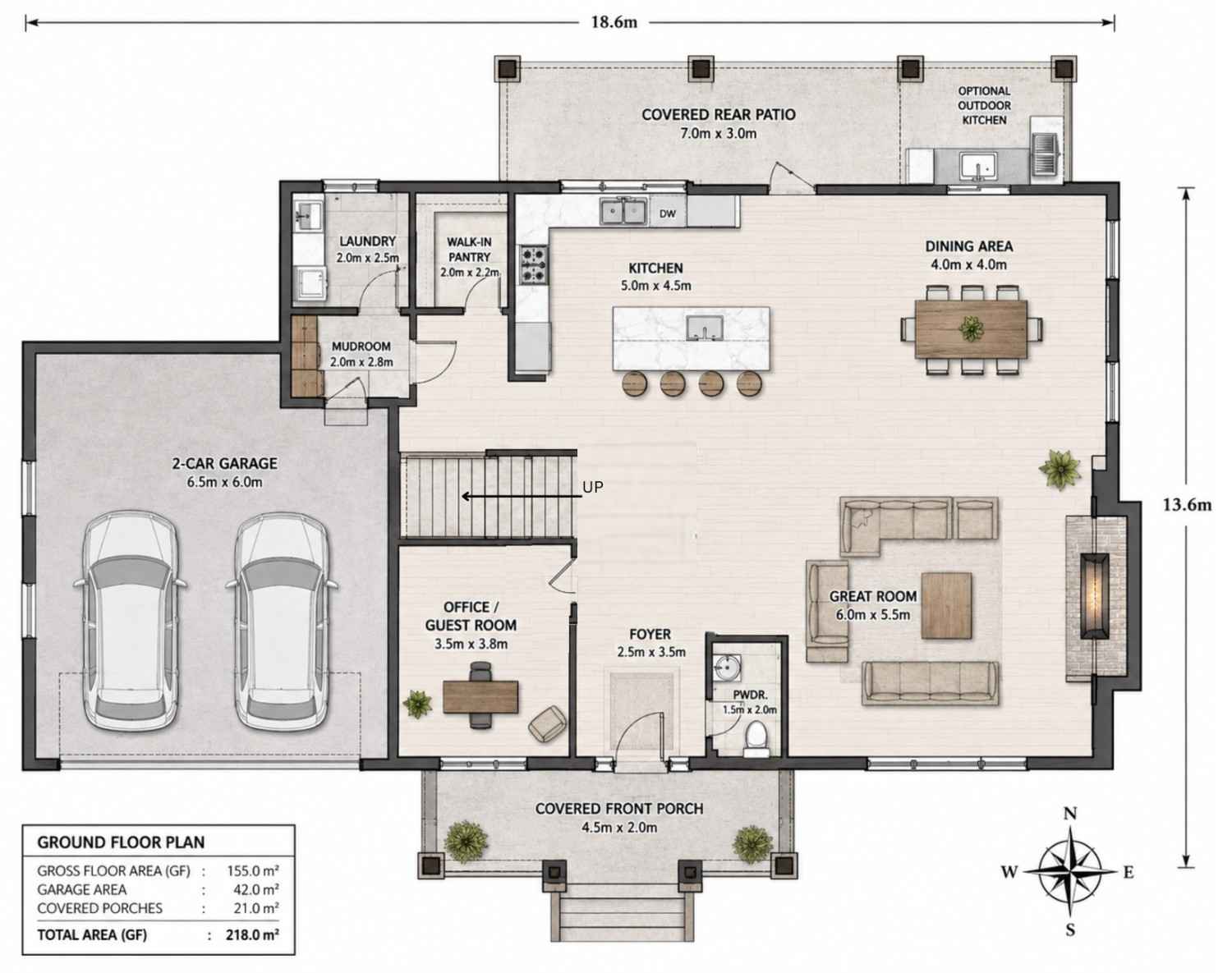 Ground Floor Blueprint of the House Plan
