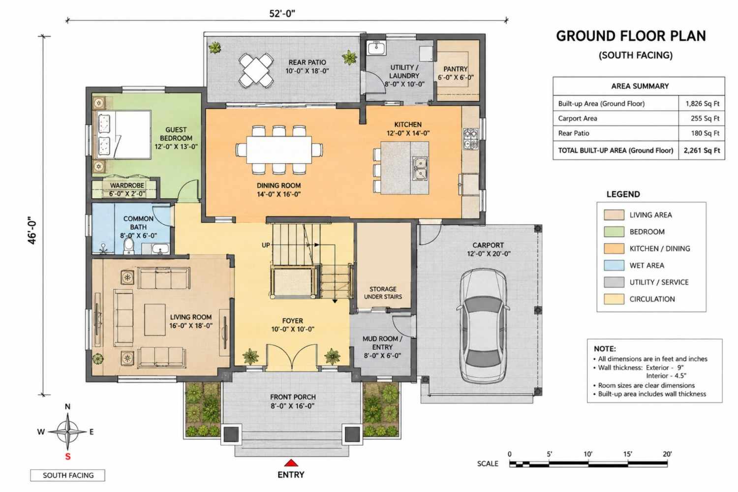 Ground Floor Blueprint of the House