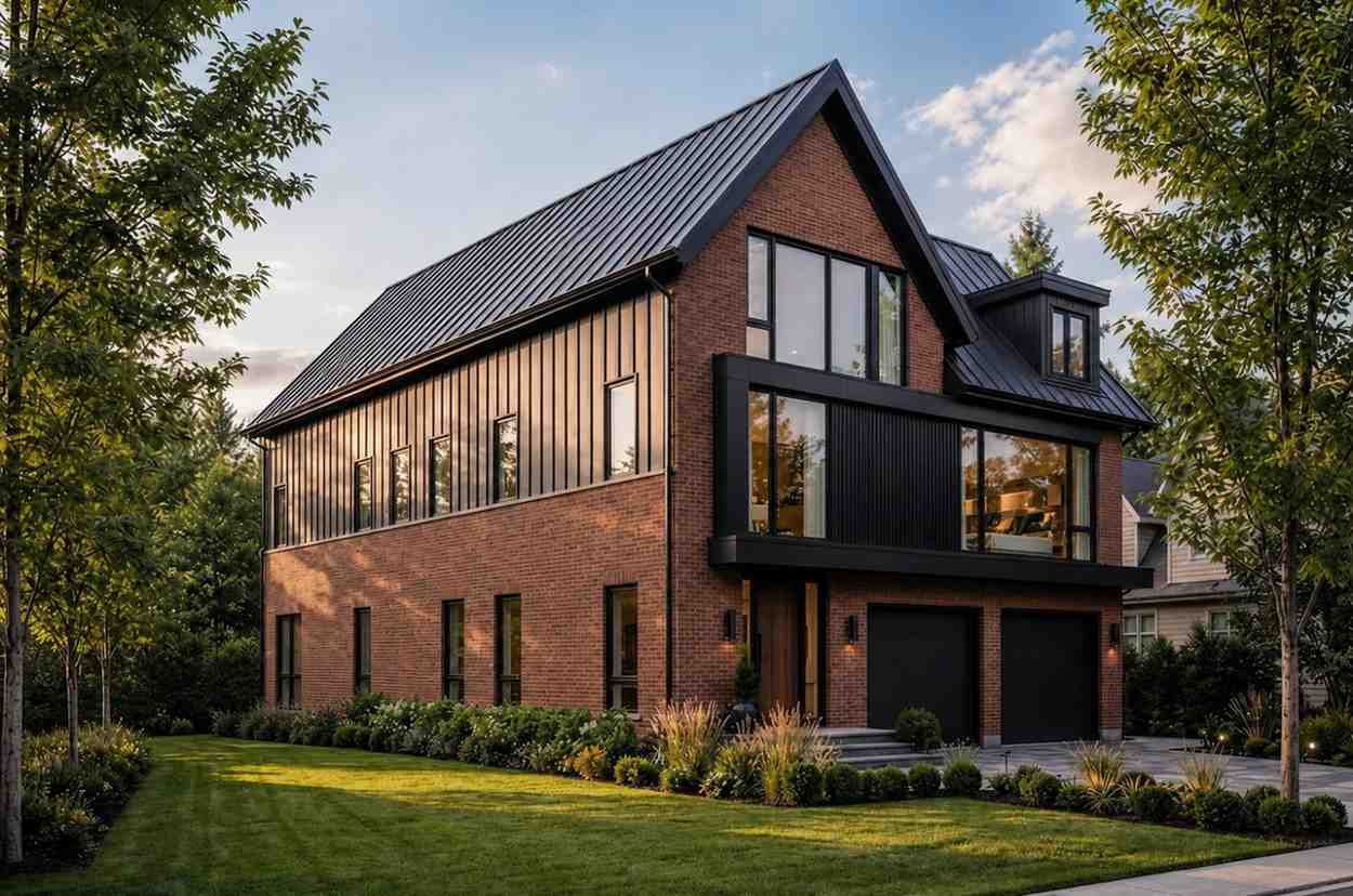 Left side elevation of 5 Bedroom Scandinavian Contemporary House
