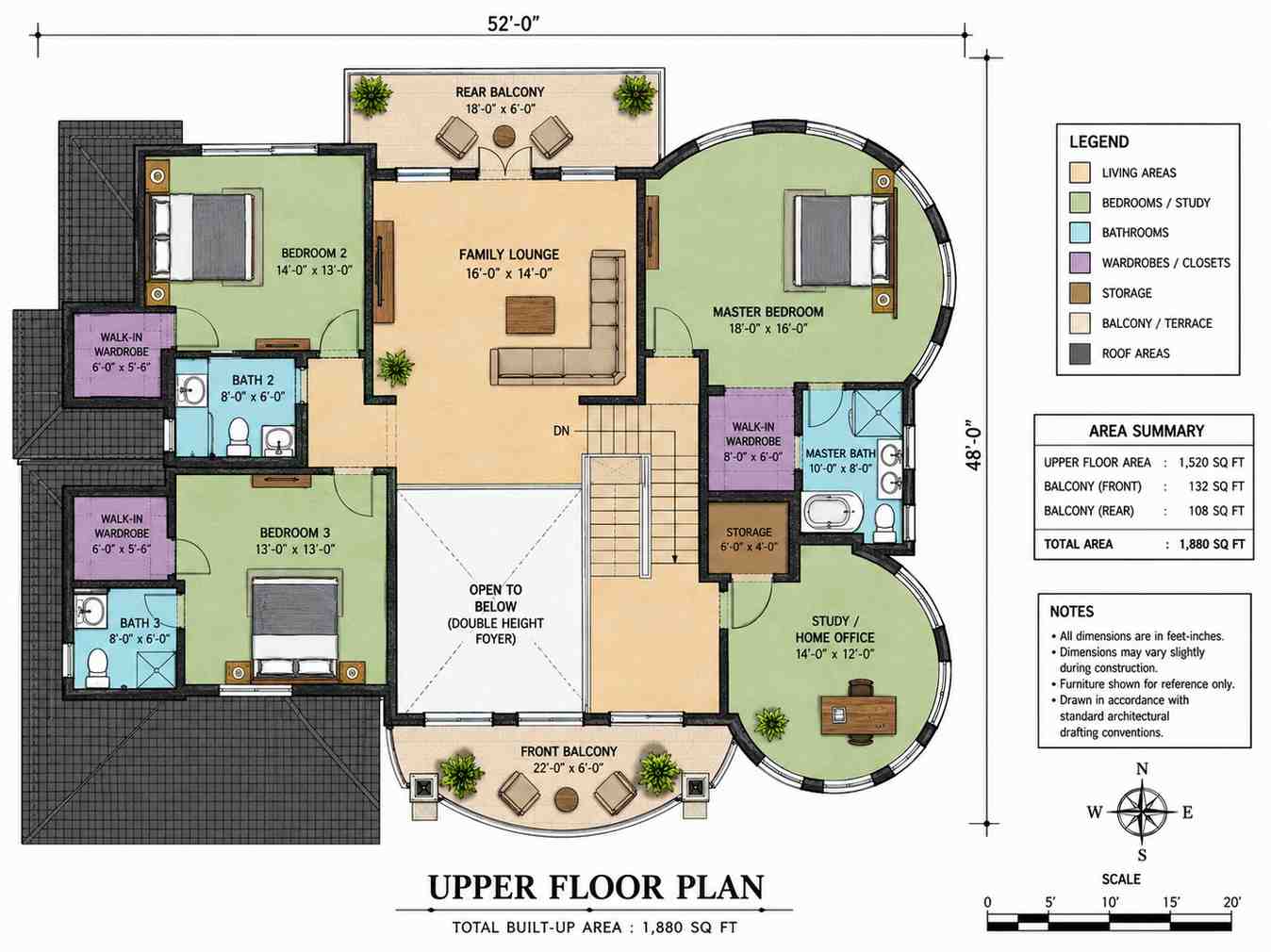 Upper Floor Blueprint of the House