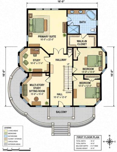 Upper Floor Blueprint of the House