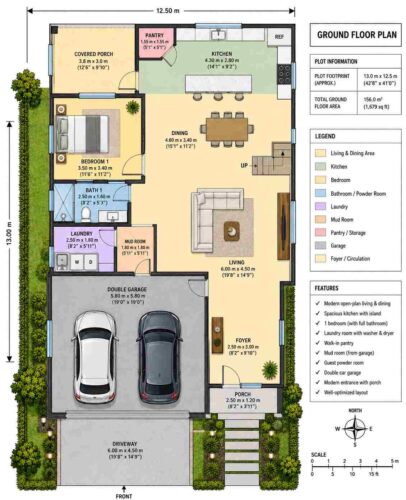Ground Floor Blueprint of the House