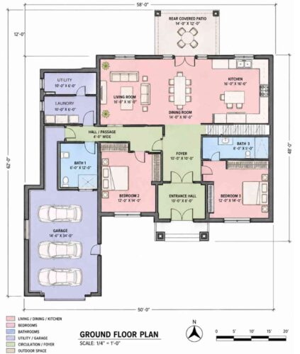 Ground Floor Blueprint of the House