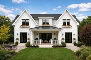 Rear Elevation of the 4 Bedroom New American House Plan