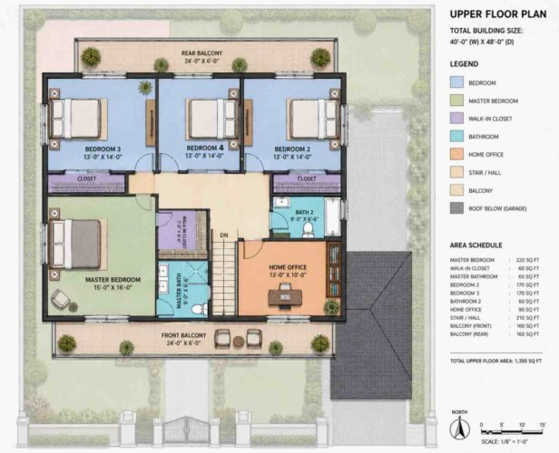 Upper Floor Blueprint of the House