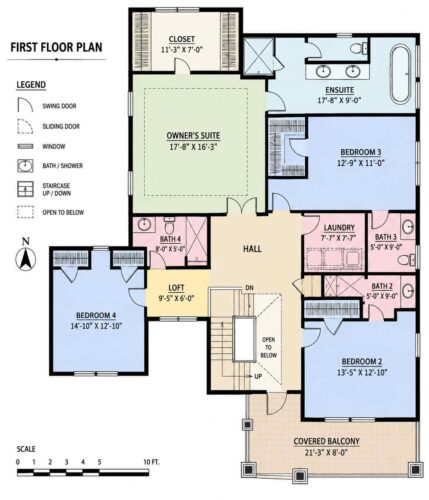 Upper Floor Blueprint of the House