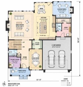 Ground Floor Blueprint of the House